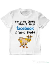Tricou ADLER copil Stupid farm Alb
