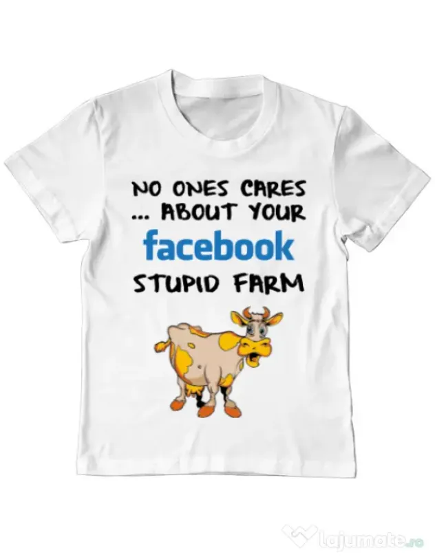 Tricou ADLER copil Stupid farm Alb