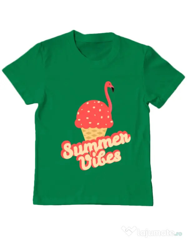 Tricou ADLER copil Summer Vibes Verde mediu