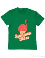 Tricou ADLER copil Summer Vibes Verde mediu