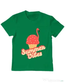 Tricou ADLER copil Summer Vibes Verde mediu