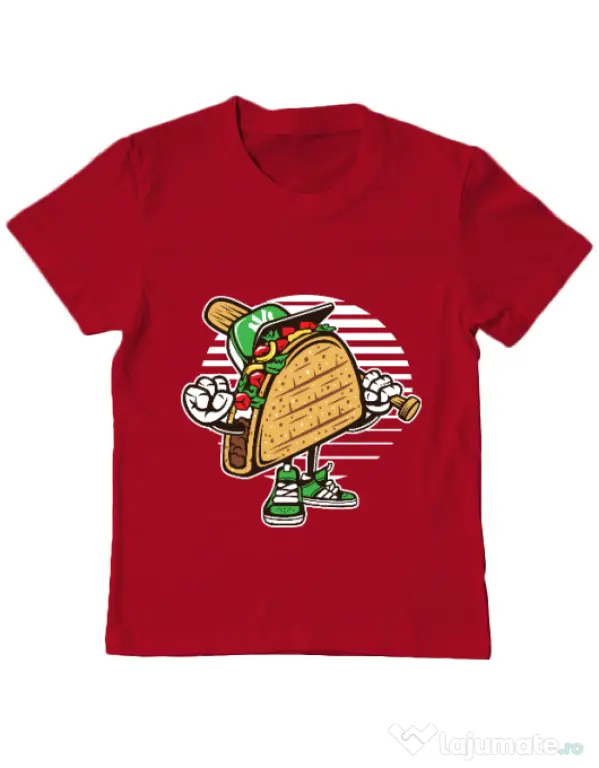 Tricou ADLER copil Taco Rosu