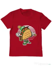 Tricou ADLER copil Taco Rosu