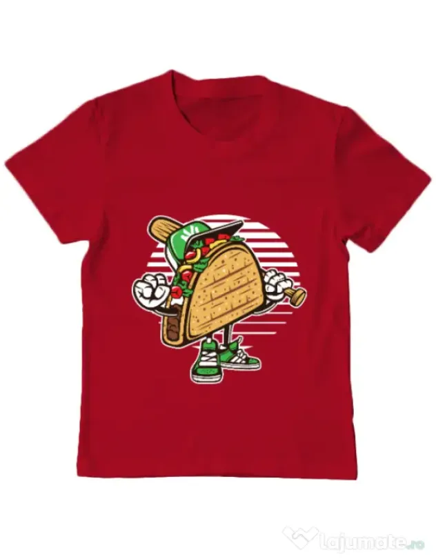 Tricou ADLER copil Taco Rosu