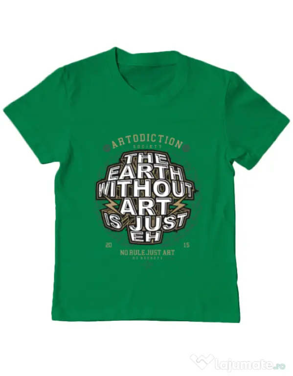Tricou ADLER copil The Earth Without Art Verde mediu