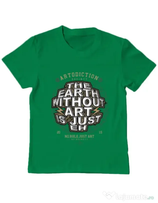 Tricou ADLER copil The Earth Without Art Verde mediu