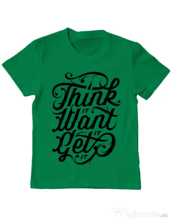 Tricou ADLER copil Think it Verde mediu