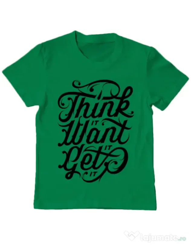 Tricou ADLER copil Think it Verde mediu