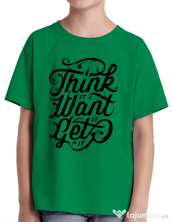 Tricou ADLER copil Think it Verde mediu