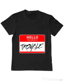 Tricou ADLER copil Trouble Negru