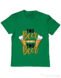 Tricou ADLER copil Two beer Verde mediu