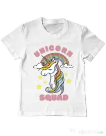 Tricou ADLER copil Unicorn squad Alb