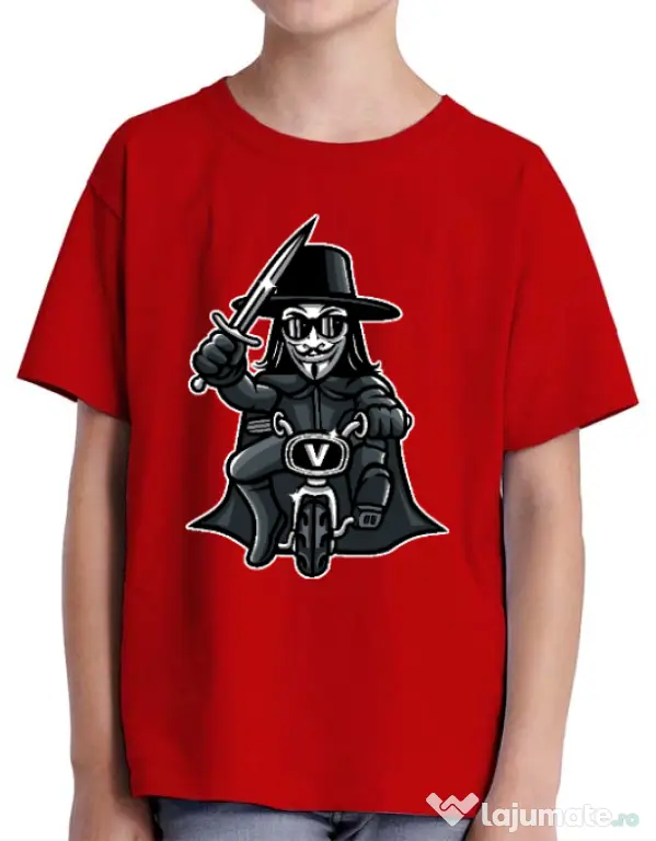 Tricou ADLER copil Vendetta Biker Rosu