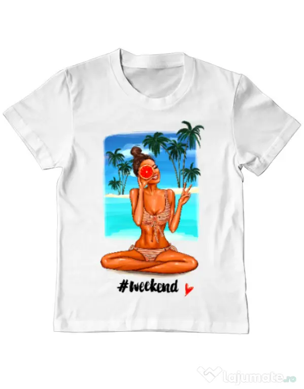 Tricou ADLER copil Weekend Alb
