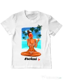 Tricou ADLER copil Weekend Alb