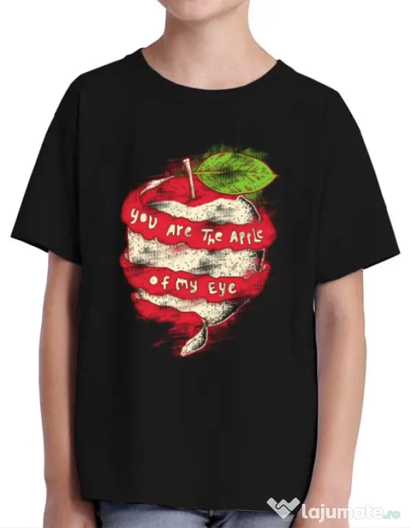 Tricou ADLER copil You are the apple of my eye Negru