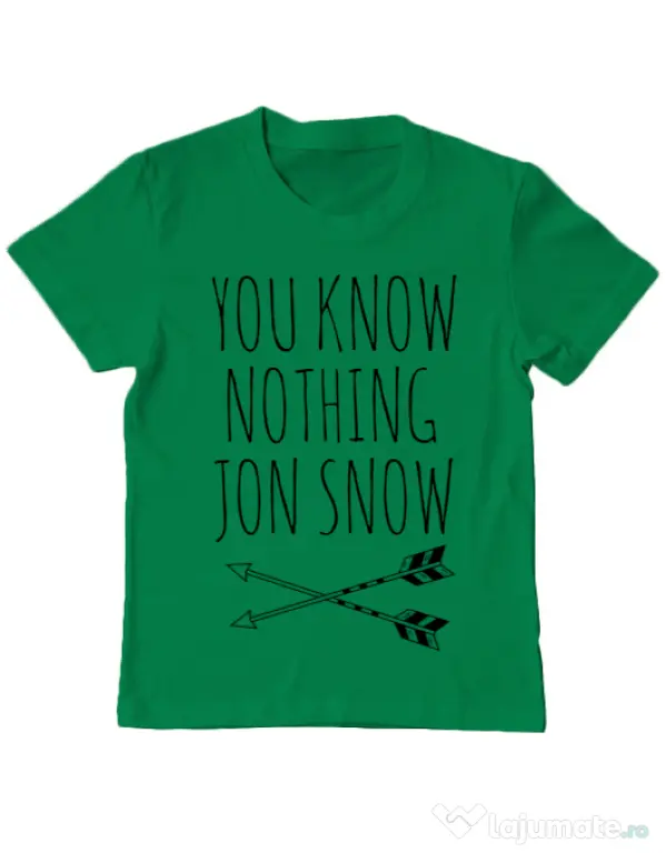 Tricou ADLER copil You know nothing Verde mediu