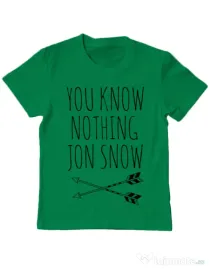 Tricou ADLER copil You know nothing Verde mediu