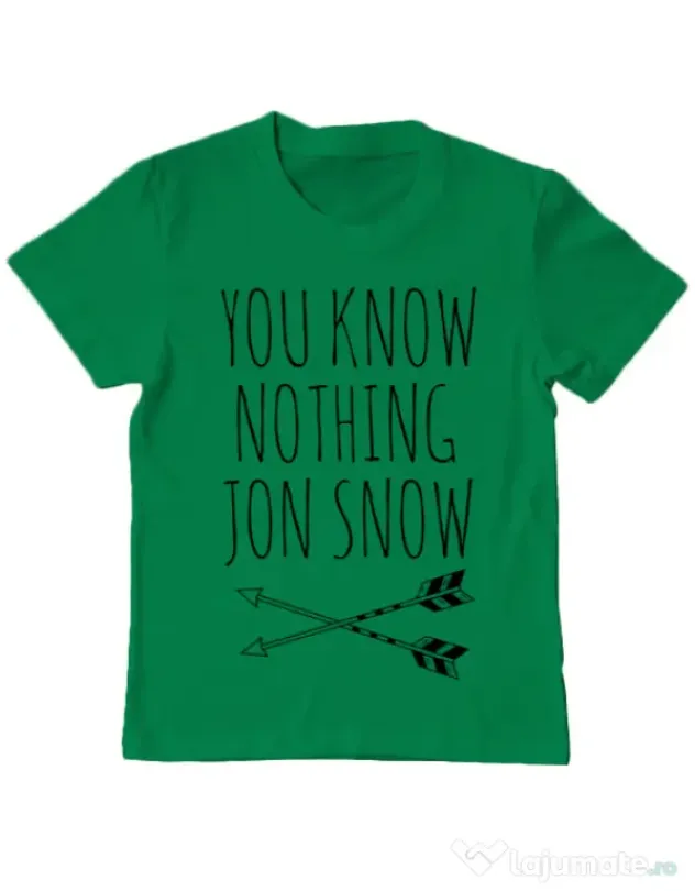 Tricou ADLER copil You know nothing Verde mediu