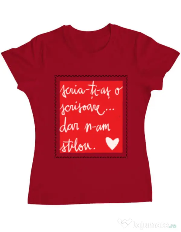 Tricou ADLER dama Nu am stilou Rosu