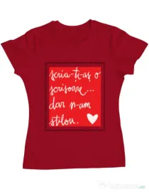 Tricou ADLER dama Nu am stilou Rosu