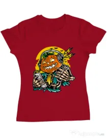 Tricou ADLER dama Pumpkin Music Rosu