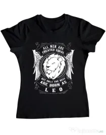 Tricou ADLER dama The best men are born as Leo Negru