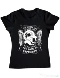 Tricou ADLER dama The best women are born as Capricorn Negru