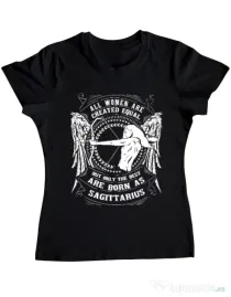 Tricou ADLER dama The best women are born as Sagittarius Negru