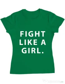 Tricou ADLER dama Fight like a girl Verde mediu