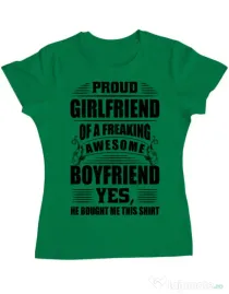 Tricou ADLER dama Proud girlfriend Verde mediu