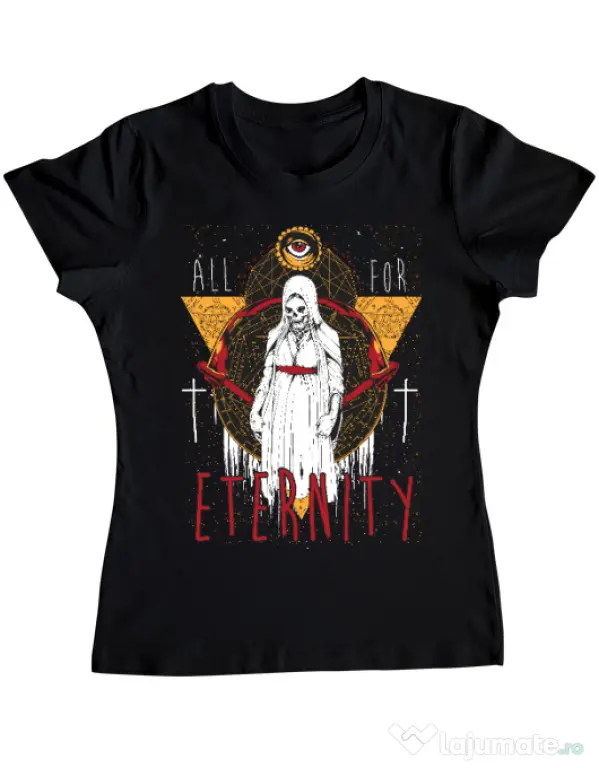 Tricou ADLER dama All for eterniry Negru