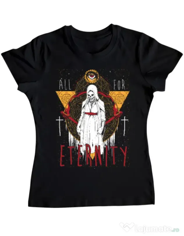 Tricou ADLER dama All for eterniry Negru