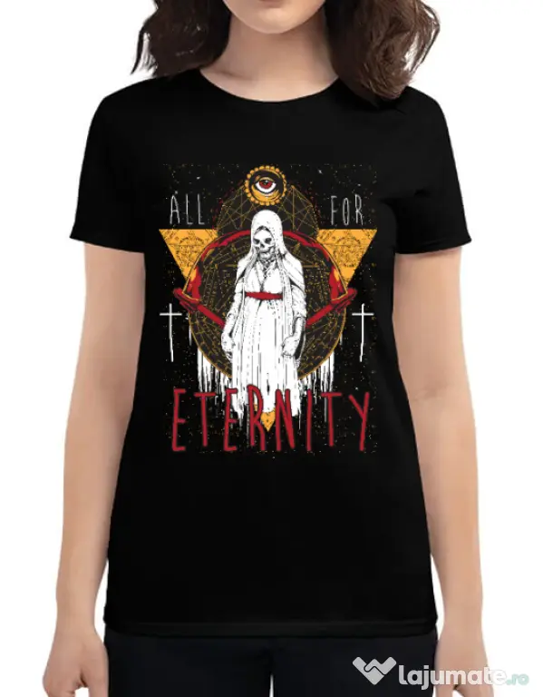 Tricou ADLER dama All for eterniry Negru