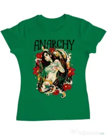 Tricou ADLER dama Anarchy angel Verde mediu