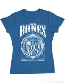Tricou ADLER dama Bad bones crew always win Albastru azuriu