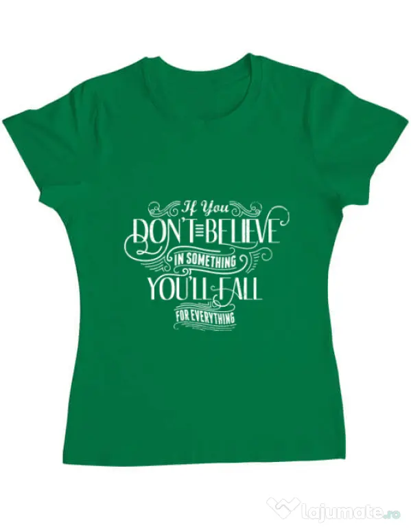 Tricou ADLER dama Believe in something Verde mediu