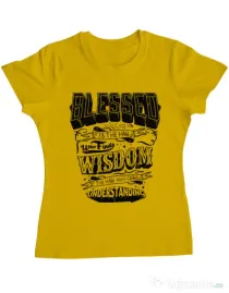 Tricou ADLER dama Blessed Galben