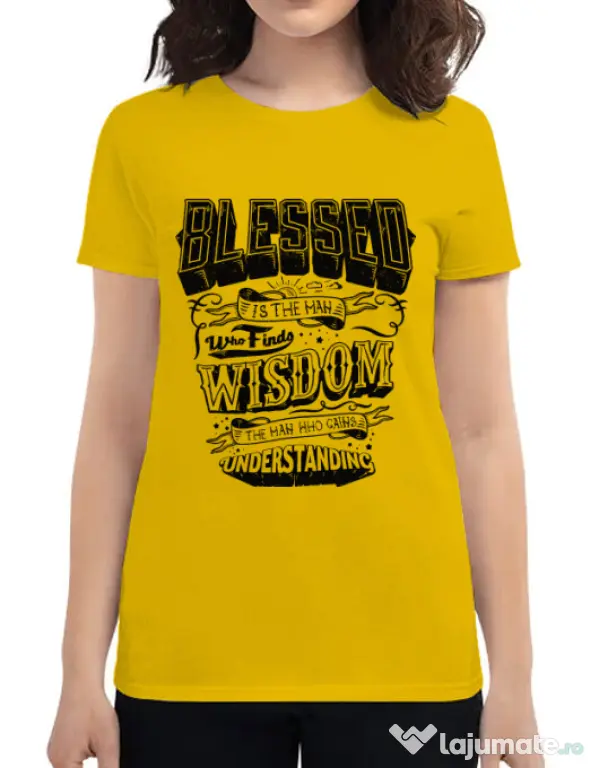 Tricou ADLER dama Blessed Galben