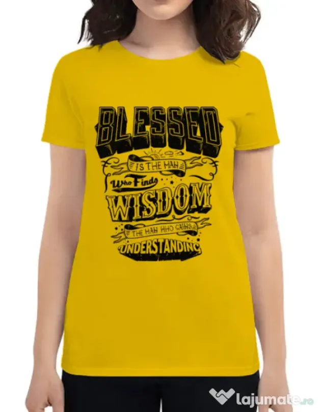 Tricou ADLER dama Blessed Galben