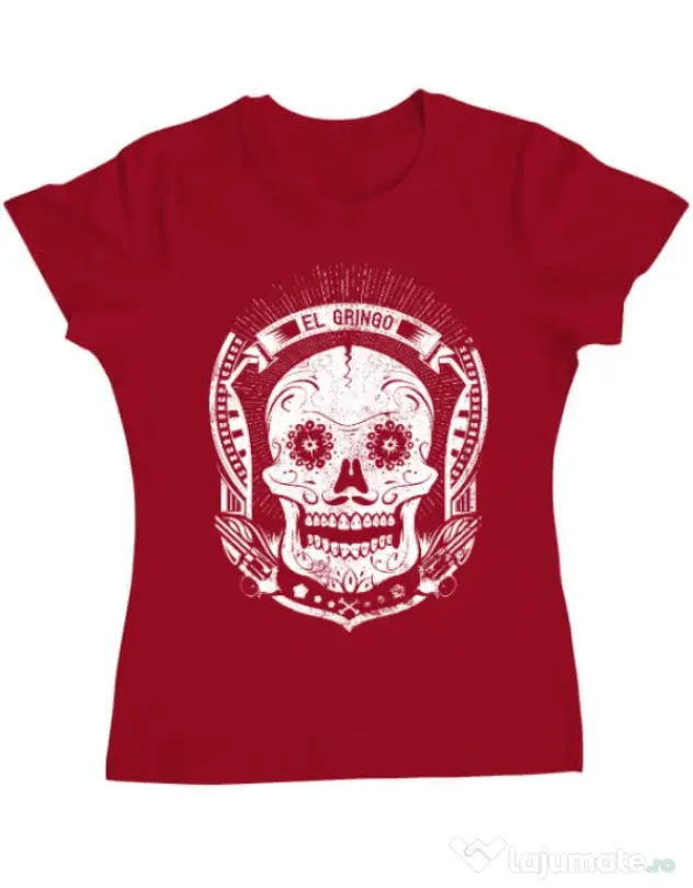 Tricou ADLER dama El gringo Rosu