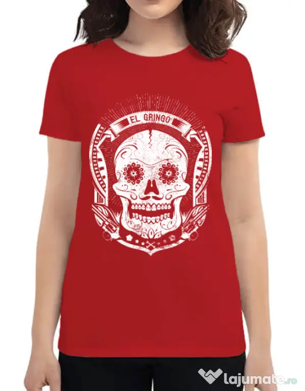Tricou ADLER dama El gringo Rosu