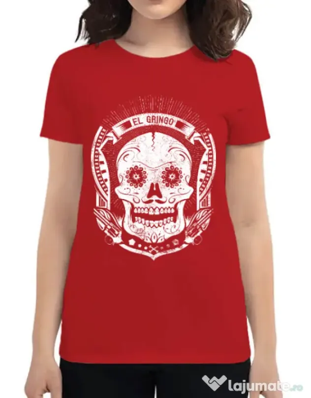 Tricou ADLER dama El gringo Rosu