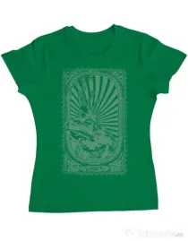 Tricou ADLER dama Frog king Verde mediu