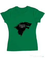 Tricou ADLER dama Winter is coming Stark Verde mediu 