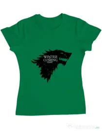 Tricou ADLER dama Winter is coming Stark Verde mediu