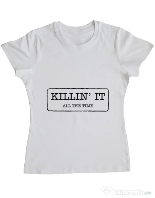 Tricou ADLER dama Killin it Alb