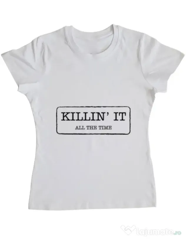 Tricou ADLER dama Killin it Alb