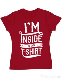 Tricou ADLER dama Inside my tshirt Rosu