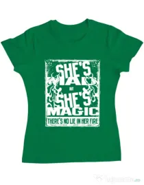Tricou ADLER dama Mad but magic Verde mediu
